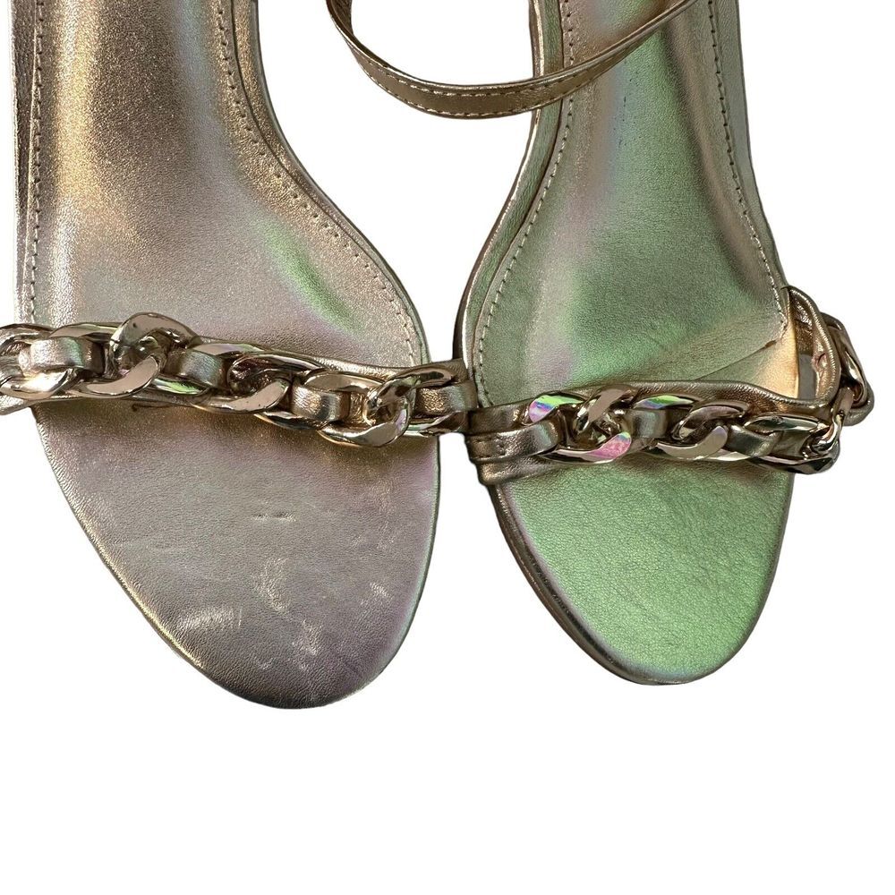 Lilly Pulitzer Marcia Block Heel Sandal Metallic Gold Leather Women's Size 8 - Picture 12 of 12